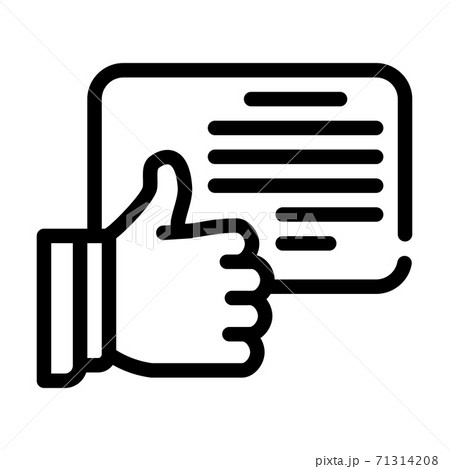 review with like line icon vector illustration 71314208