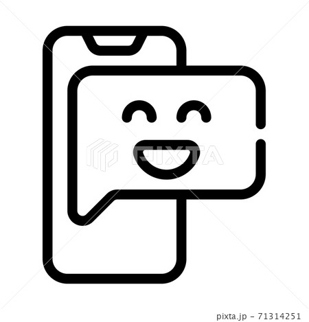 positive review line icon vector isolated illustration 71314251