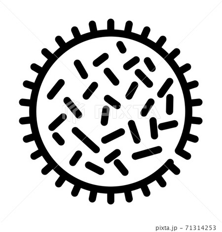 unhealthy bacteria line icon vector isolated illustration 71314253