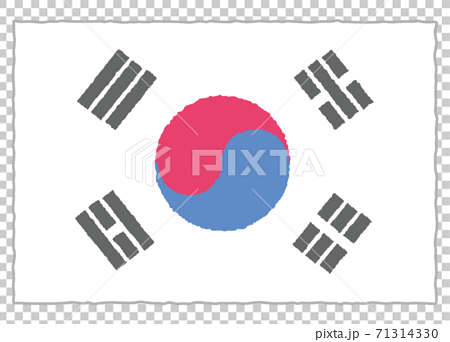 韓国 国旗のイラスト素材