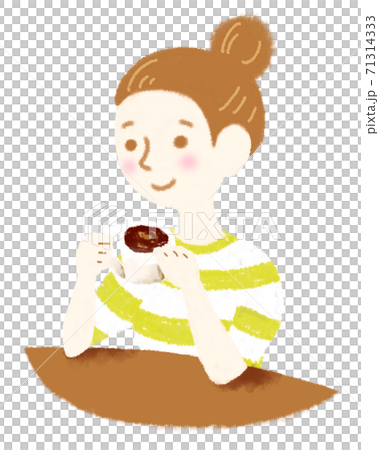 一個喝咖啡的女人 71314333