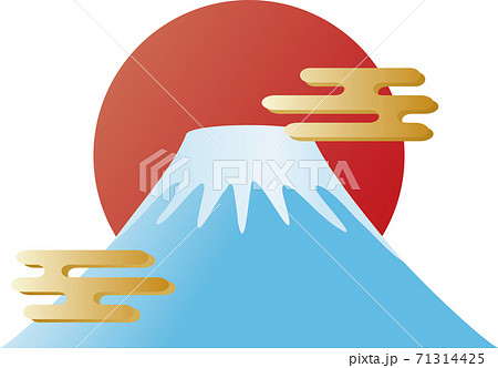 年賀 正月 富士山 イラスト素材のイラスト素材