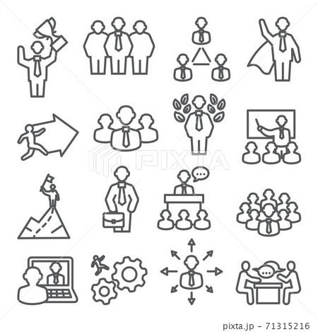 People line icons Vector set isons for teamwork management and business 71315216