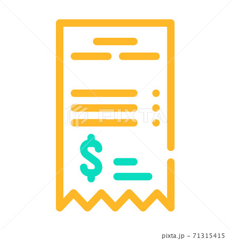 betting receipt color icon vector isolated illustration 71315415