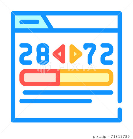 review statistic scale color icon vector illustration 71315789