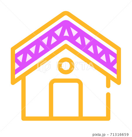building roof waterproof color icon vector illustration 71316659