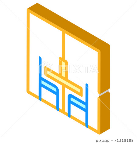 prison visit room isometric icon vector illustration 71318188