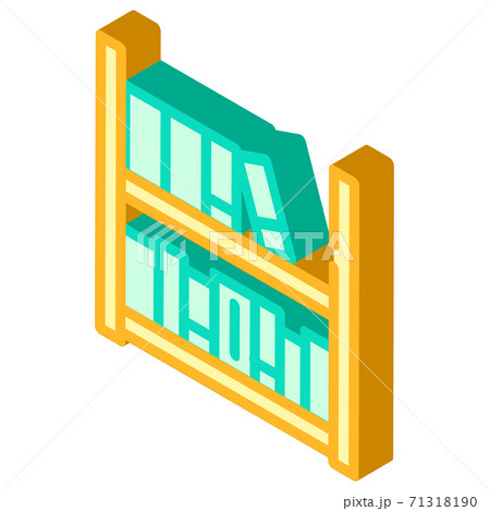 prison library isometric icon vector illustration isolated 71318190