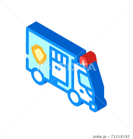 police truck isometric icon vector illustration isolated 71318192