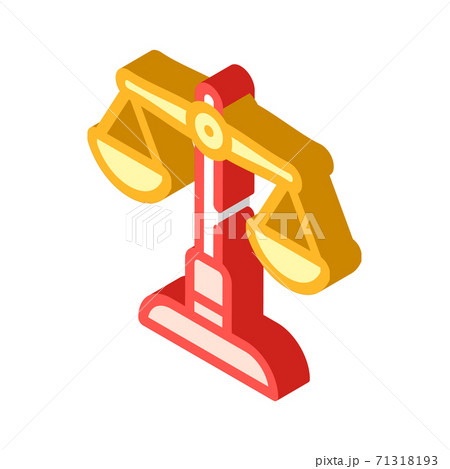 judicial scales isometric icon vector illustration isolated 71318193
