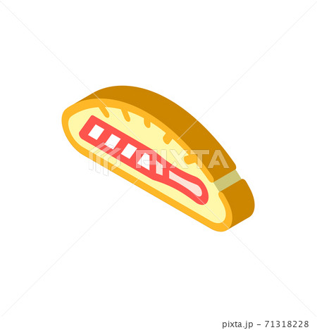 knife in bread isometric icon vector illustration 71318228