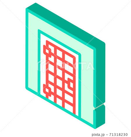 prison cell door isometric icon vector illustration 71318230