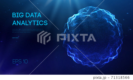 Big data analytics vector. Future technology concept. Web design. Digital data visualization business concept. Science technology abstract vector background. 71318566