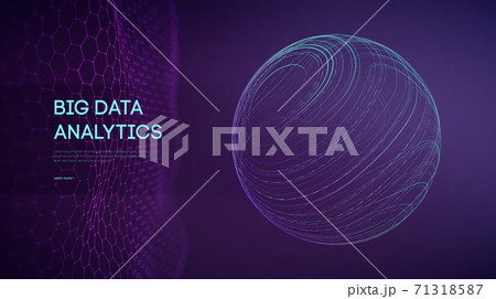 Abstract technology background. Background 3d grid.Cyber technology Ai tech wire network futuristic wireframe. Artificial intelligence . Cyber security background Vector illustration 71318587