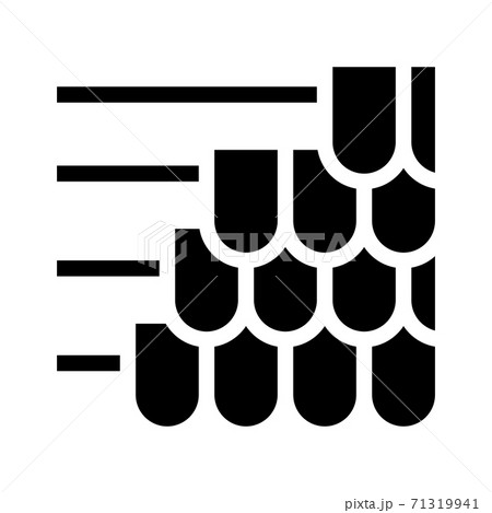roof covering pile glyph icon vector illustration 71319941