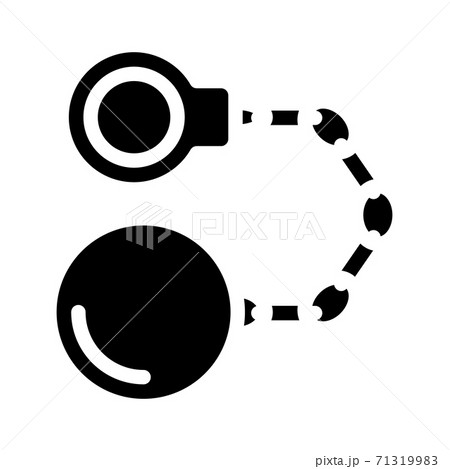 handcuffs with core glyph icon vector illustration handcuffs with core glyph icon vector illustration 71319983