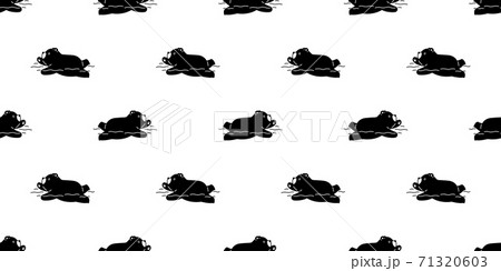 Bear seamless pattern polar bear vector swimming scarf isolated teddy cartoon repeat background tile wallpaper illustration doodle design 71320603