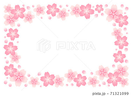 ベクターイラスト素材 桜のフレーム はがきサイズのイラスト素材