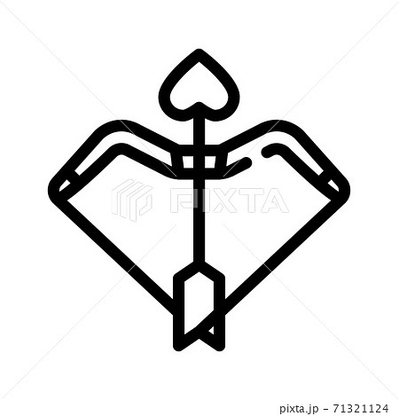 cupid bow arrow line icon vector illustration cupid bow arrow line icon vector illustration 71321124