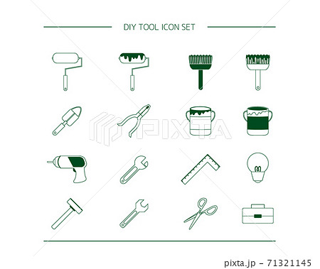 Diyのベクターイラストセット 日曜大工 道具のイラスト素材