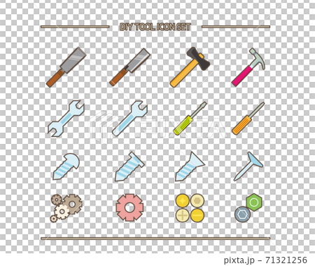 DIYのベクターイラストセット　日曜大工　道具 71321256