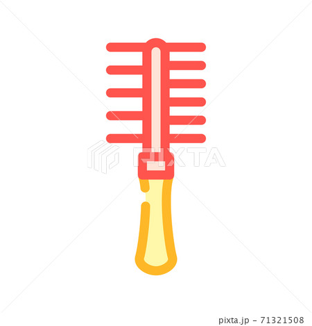 brush for clean cat wool color icon vector illustration 71321508