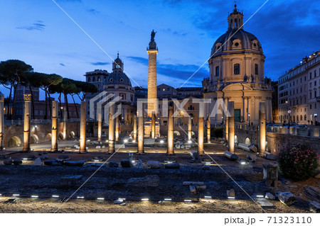 Trajan Forum At Night In Rome 71323110