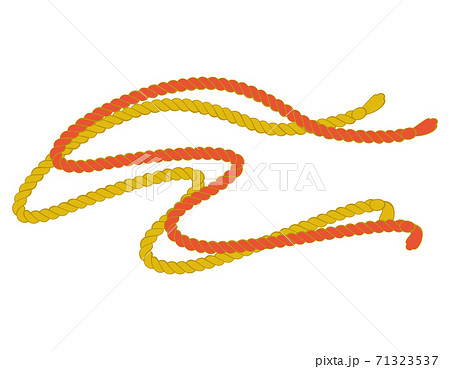 赤と金の紐 縄 ロープ 和風素材のイラスト素材