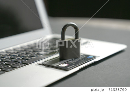 Internet or cyber security with credit cards concept with padlock Internet or cyber security with credit cards concept with padlock 71323760