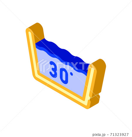 water temperature for washing clothes isometric icon vector illustration 71323927
