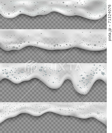 Sea foam. Seaside water top view soap bubbles ocean liquid splashes vector realistic Sea foam. Seaside water top view soap bubbles ocean liquid splashes vector realistic 71324076