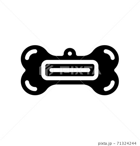 name tag badge glyph icon vector illustration 71324244