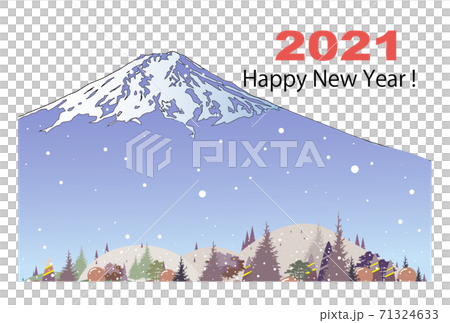 新年賀卡模板,白雪的富士山和Satomura 新年賀卡模板,白雪的富士山和Satomura 71324633