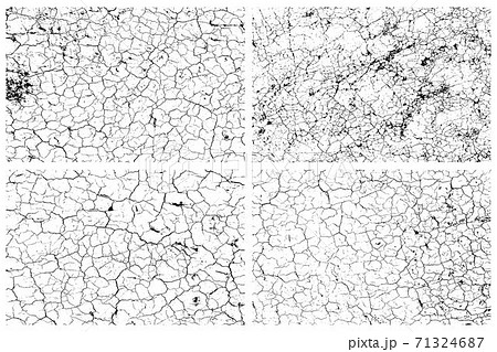 Dry cracked earth texture set 71324687
