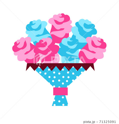 Illustration of bouquet roses. Illustration of bouquet roses. 71325091