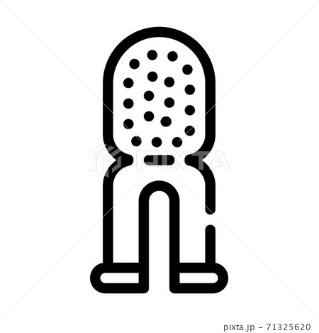 brush for cleaning dog teeth line icon vector illustration 71325620