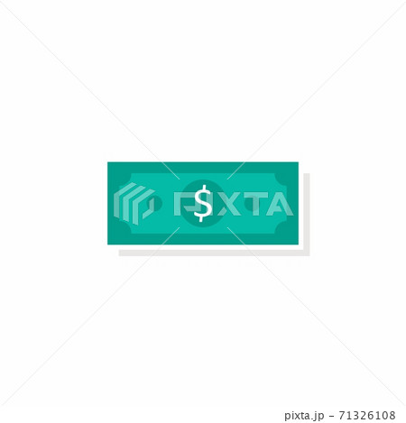 Dollar Money - White Stroke+Shadow icon vector isolated. Dollar Money - White Stroke+Shadow icon vector isolated. 71326108