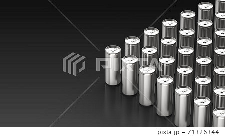 slim can multiple black background right 3d render 71326344