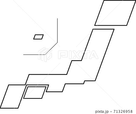 日本地図 白抜き シンプルのイラスト素材