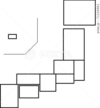 日本地図　白抜き　エリア別 71326961