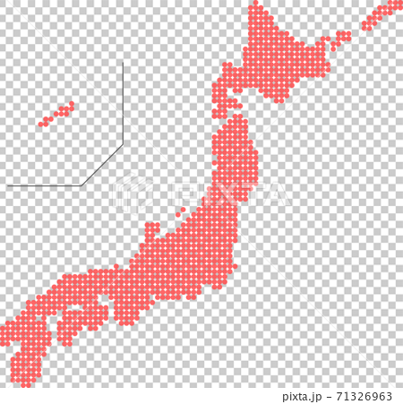 日本地図　ドット 71326963
