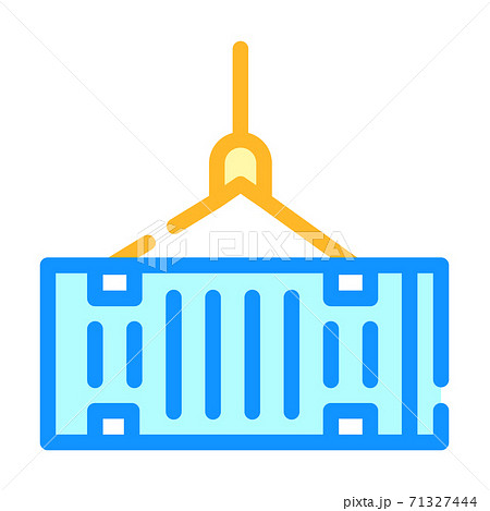container logistics color icon vector isolated illustration 71327444