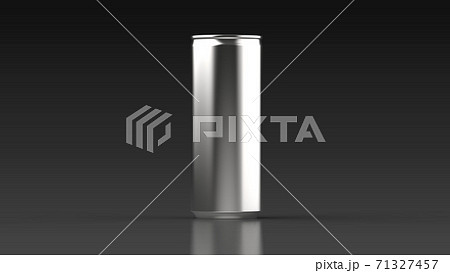 slim can front black background 3d rendering 71327457