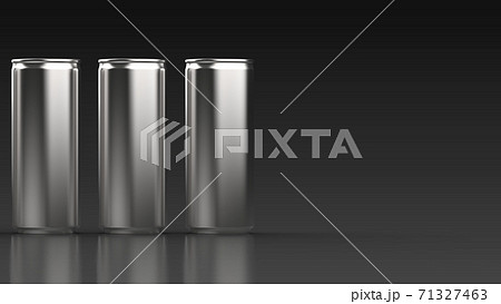 slim can 3 front black background left 3d render 71327463