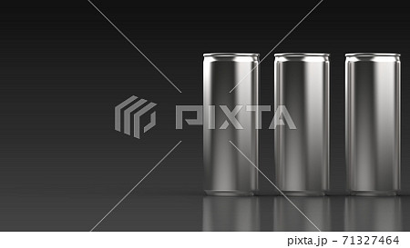 slim can 3 front black background right 3d render 71327464
