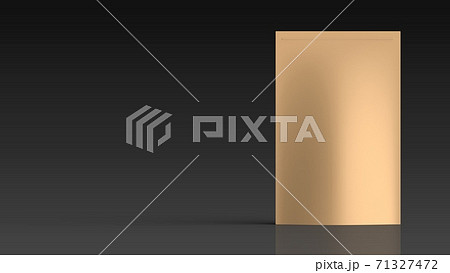 kraft paper pack front right black background 3d  71327472