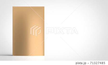 kraft paper pack front left 3d rendering kraft paper pack front left 3d rendering 71327485