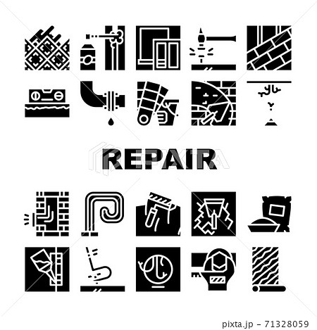 Bag repair service illustration icon set - Stock Illustration [77918011] -  PIXTA