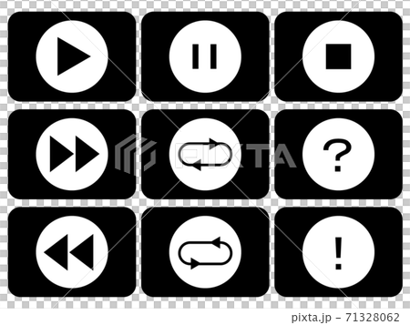 音楽アイコン動画アイコンのイラスト素材