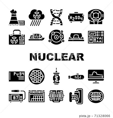 Nuclear Energy Power Collection Icons Set Vector Nuclear Energy Power Collection Icons Set Vector 71328066